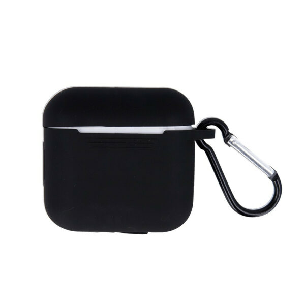 Apple Airpods Pro szilikon tok, védőtok, akasztóval, fekete