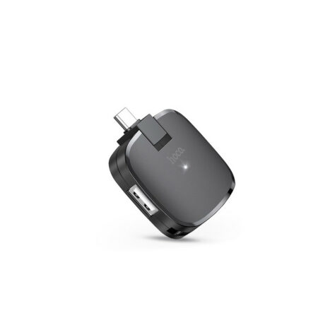 HOCO USB Type-C - 3xUSB 2.0 + OTG elosztó/adapter - HOCO HB11 Type-C to 3 USB Ports Converter HUB - fekete