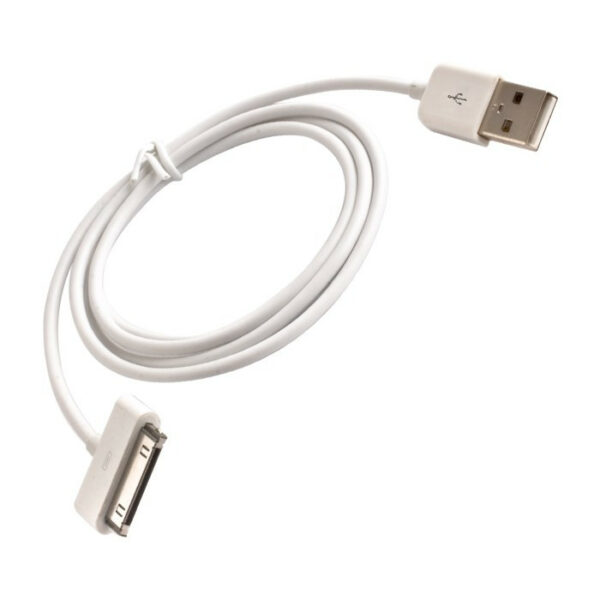 iPhone adatkábel, töltőkábel, iPhone 30pin, 4S 4G 4GS kompatibilis, fehér, 1m, Forever