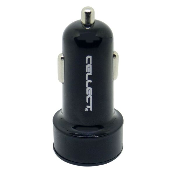 Cellect autós töltő adapter 2 USB csatalkozóval, 3.1A, Fekete