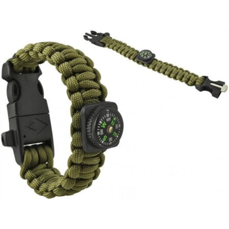 Paracord karkötő - katonai zöld