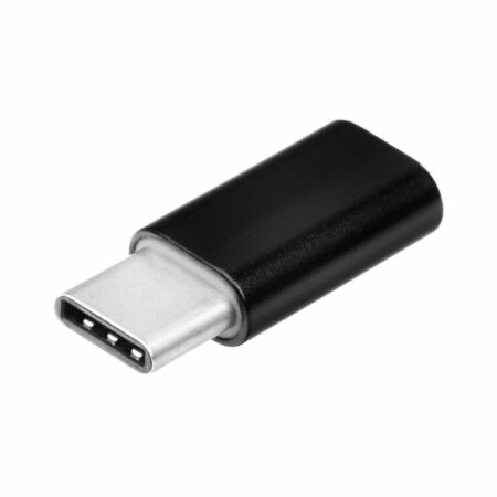 Adapter, átalakító, Micro usb -> Type-C, fekete, Forcell