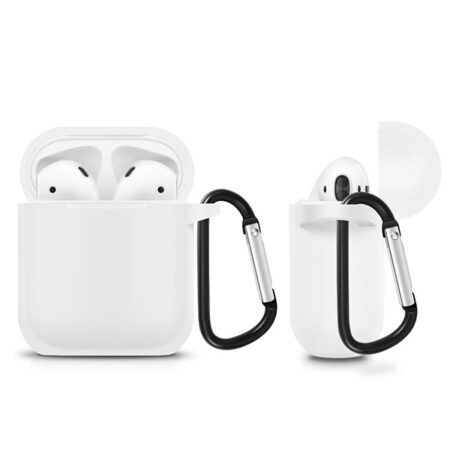Bluetooth Fülhallgatónak Szilikontartó, Fehér